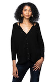 California Cashmere by Subtle Luxury Cashmere Loose & Easy Cardigan / S/M / Black 100% Cashmere Loose & Easy Cardigan Sweater - Resort-Holiday