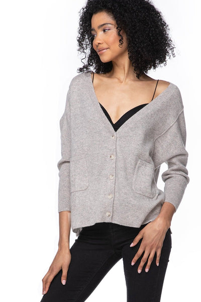 California Cashmere by Subtle Luxury Cashmere Loose & Easy Cardigan / S/M / Koala Grey 100% Cashmere Favorites Loose & Easy Cardigan