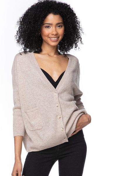 California Cashmere by Subtle Luxury Cashmere Loose & Easy Cardigan / S/M / Lt. Weight Beige 100% Cashmere Favorites Loose & Easy Cardigan