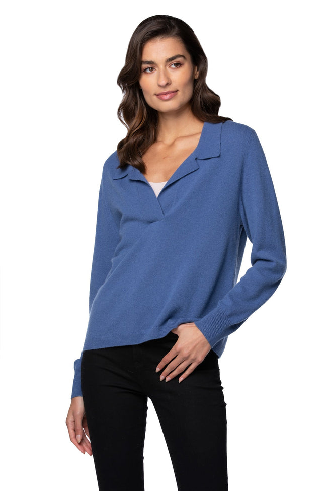 California Cashmere by Subtle Luxury Cashmere Preppy Life Sweater / XS/S / Blue Iris 100% Cashmere Preppy Life Sweater