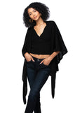 California Cashmere by Subtle Luxury Luxury Scarf Black / One Size 100% Cashmere Victoria Wrap Sweater