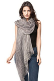California Cashmere by Subtle Luxury Luxury Scarf Light Grey / One Size Crinkle Desert Luxury Wool Scarf