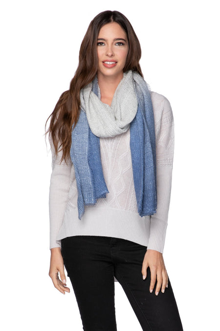 100% Washable Cashmere Harlow Wrap in Cobalt