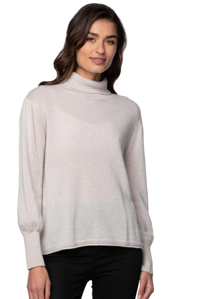 California Cashmere by Subtle Luxury Sweater 100% Cashmere Bianca Turtleneck Sweater