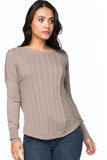 California Cashmere by Subtle Luxury Sweater Crystal Pullover / S/M / Delta Crystal Textured Pullover Sweater in Cotton Cashmere