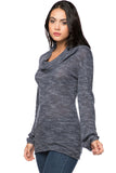 California Cashmere by Subtle Luxury Sweater Flirty & Femme Sweater / S/M / Ocean Wave 100% Cashmere Gauzy Textured Sweater Knit - Flirty & Femme