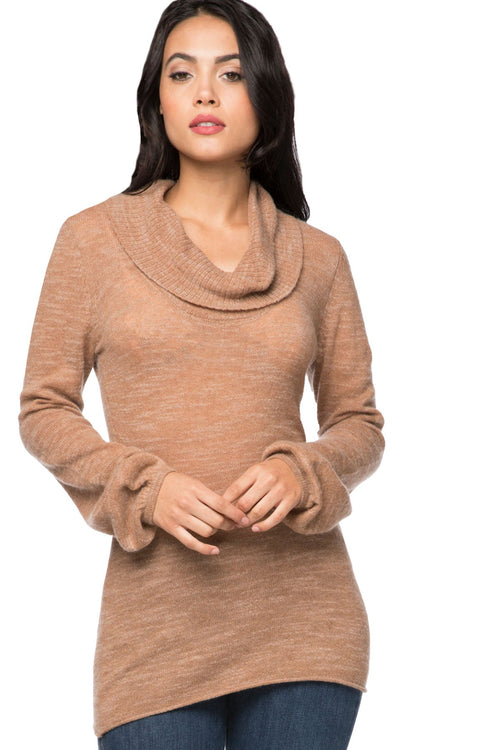 California Cashmere by Subtle Luxury Sweater Flirty & Femme Sweater / S/M / Sandalwood 100% Cashmere Gauzy Textured Knit - Flirty & Femme
