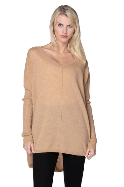 California Cashmere by Subtle Luxury Sweater Nelly Washable Cashmere V-neck / S/M / Golden Sand Nelly Washable Cashmere V-neck Pullover Sweater Knit