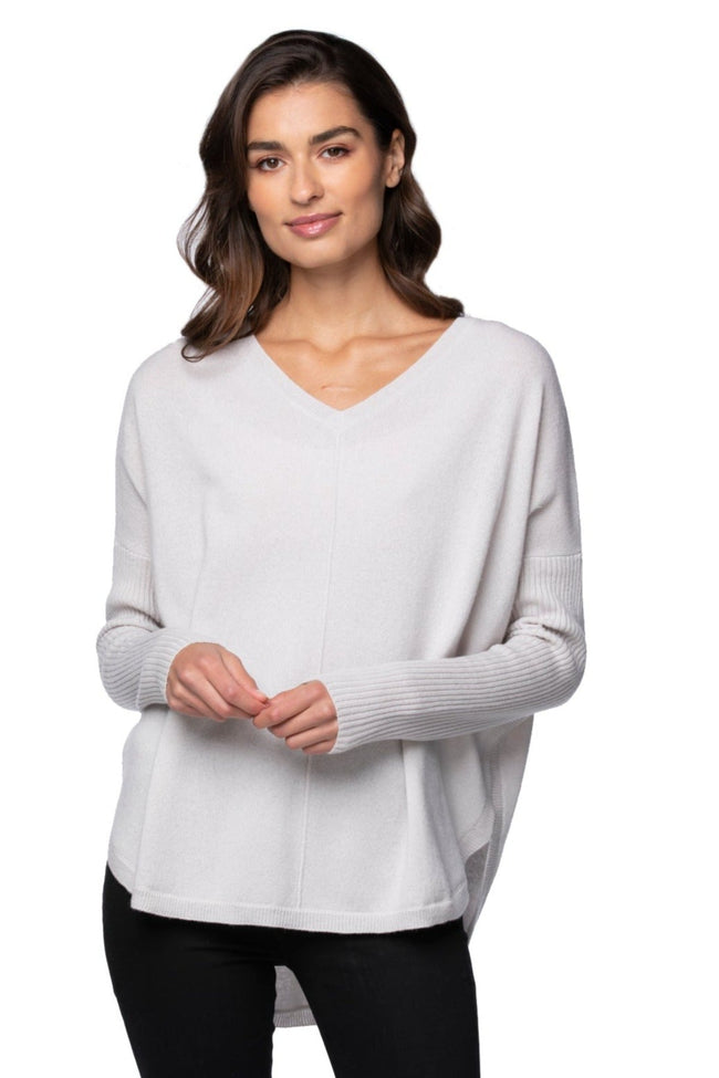 California Cashmere by Subtle Luxury Sweater Nelly Washable Cashmere V-neck / S/M / Pearl Nelly Washable Cashmere V-neck Pullover