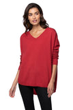 California Cashmere by Subtle Luxury Sweater Nelly Washable Cashmere V-neck / XS/S / Cranberry Nelly Washable Cashmere V-neck Pullover