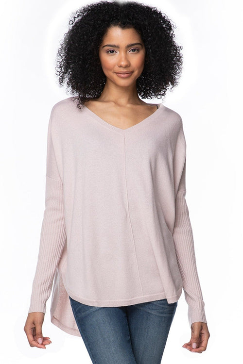 California Cashmere by Subtle Luxury Sweater Nelly Washable Cashmere V-neck / XS/S / Dusty Nelly Washable Cashmere V-neck Pullover in Dusty