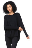 California Cashmere by Subtle Luxury Sweater Quinn Washable Cashmere Hoodie / S/M / Black Quinn Washable Cashmere Hoodie Sweater in Black