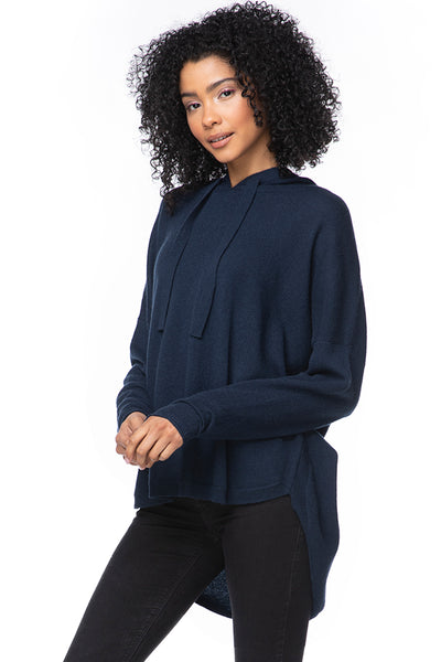 California Cashmere by Subtle Luxury Sweater Quinn Washable Cashmere Hoodie / S/M / French Navy Quinn Washable 100% Cashmere Hoodie Sweater-New Colors