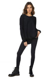 California Cashmere by Subtle Luxury Sweater Quinn Washable Cashmere Hoodie Sweater in Black