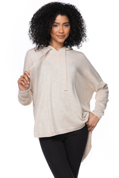 California Cashmere by Subtle Luxury Sweater Quinn Washable Cashmere Hoodie / XS/S / Sandollar Quinn Washable 100% Cashmere Hoodie Sweater
