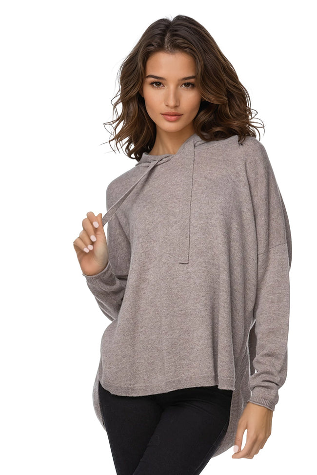 California Cashmere by Subtle Luxury Sweater Quinn Washable Cashmere Hoodie / XS/S / Teak Quinn Washable 100% Cashmere Hoodie Sweater