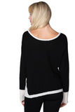 California Cashmere by Subtle Luxury Sweater Reversible Color Block Pullover / S/M / Black Combo 100% Cashmere Reversible Color Block Pullover in Black Combo