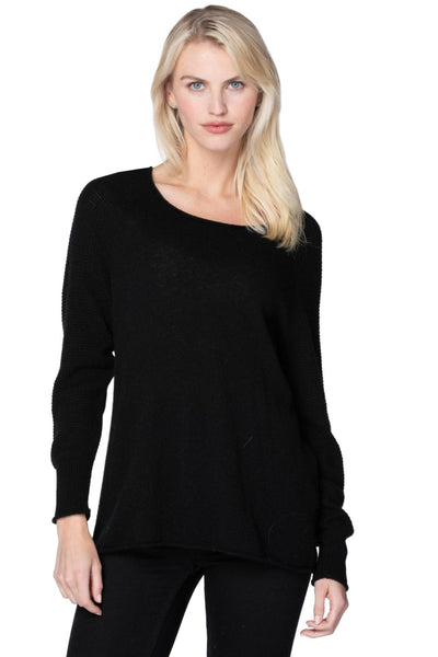 California Cashmere by Subtle Luxury Sweater Thermal Crew / S/M / Black 100% Cashmere Thermal Crew Sweater