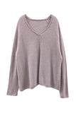 California Cashmere by Subtle Luxury Sweater Thermal V-Neck / S/M / Dusty Rose 100% Cashmere Thermal V-Neck Knit Sweater
