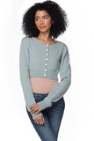 California Cashmere by Subtle Luxury Sweater Washable Cashmere Cropped Cardigan / S/M / Elm Washable Cashmere Cropped Cardigan