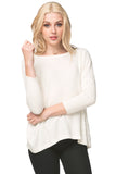 California Cashmere by Subtle Luxury Sweater Zoe Cross Stitch Pullover Sweater in Cotton Cashmere Blend