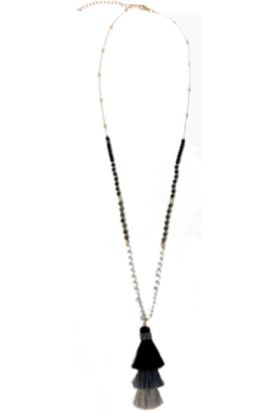 Camel Tassel Necklace - Subtle Luxury