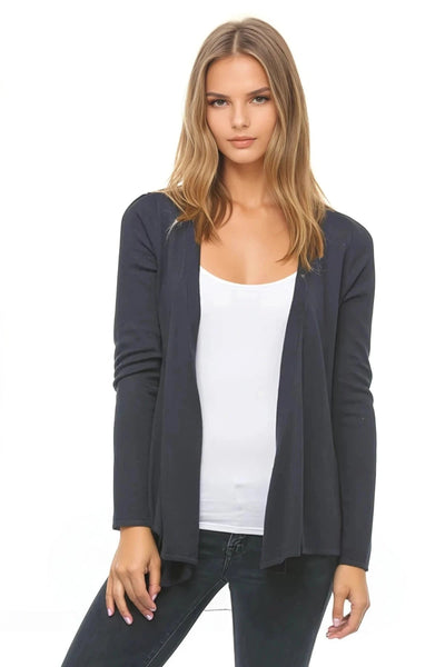 Cotton - Cashmere Cardigan with Silk Back Print Panel - Subtle Luxury