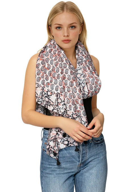 Twilight Scarf in Jacquard Fabric Charcoal