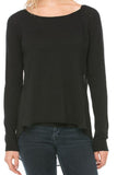 Crewneck Cotton - Cashmere Sweater with Silk Back Panel - Subtle Luxury