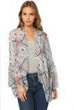 Cropped Bell Sleeve Kimono Coverup in Assorted Prints - Subtle Luxury