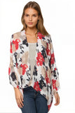 Cropped Bell Sleeve Kimono Coverup in Assorted Prints - Subtle Luxury