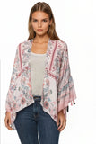 Cropped Bell Sleeve Kimono Coverup in Assorted Prints - Subtle Luxury