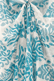 Dance at the Bazaar Blue Print Scarf Wrap Sarong - Subtle Luxury