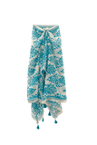 Dance at the Bazaar Blue Print Scarf Wrap Sarong - Subtle Luxury