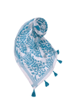 Dance at the Bazaar Blue Print Scarf Wrap Sarong - Subtle Luxury