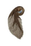 Digital Trees Printed Scarf Wrap in Brown/Blue - Subtle Luxury