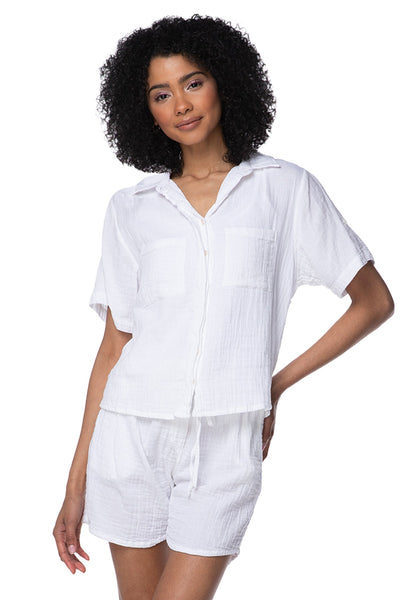Double Gauze Getaway Solid Camp Shirt - Subtle Luxury
