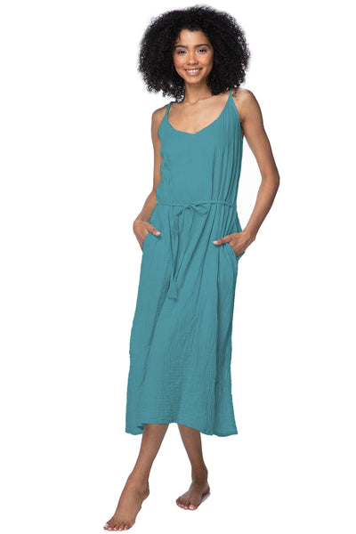 Double Gauze Solid Trish Tank Sundress - Subtle Luxury