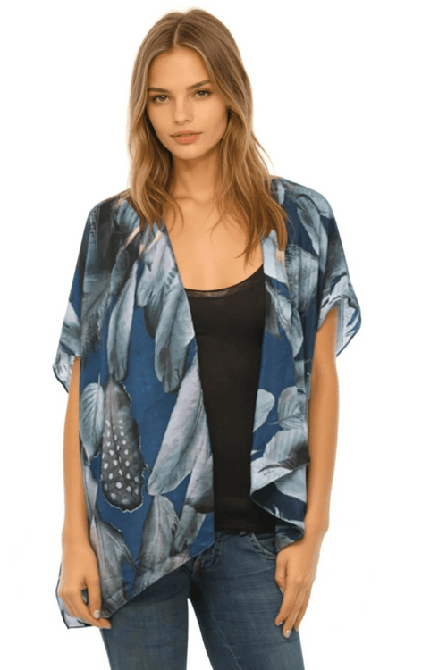Dream Cathcher Print Silky Feel Kimono Wrap - Subtle Luxury