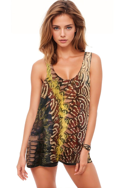 Flow Silk Print Tank Top - Subtle Luxury