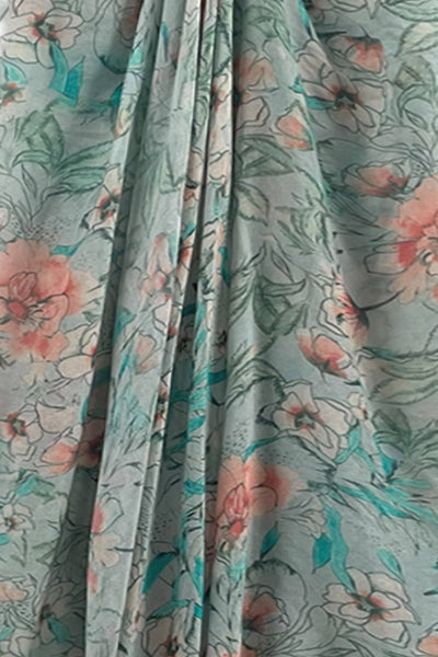 Flowing Florals Print Coverup Sundress Maxi Dress - Subtle Luxury