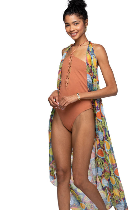 Multi Wear Coverup Sarong Wrap in Summer Bazaar Print