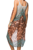 Free Spirit Multi - Wear Coverup Vest Dress in Leopard Damask Print - Subtle Luxury