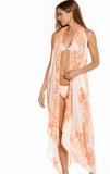 Free Spirit Multi Wear Coverup Vest in Antique Porcelain Print - Subtle Luxury