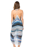 Free Spirit Multi - Wear Coverup Vest in Aqua Ritual Print - Subtle Luxury