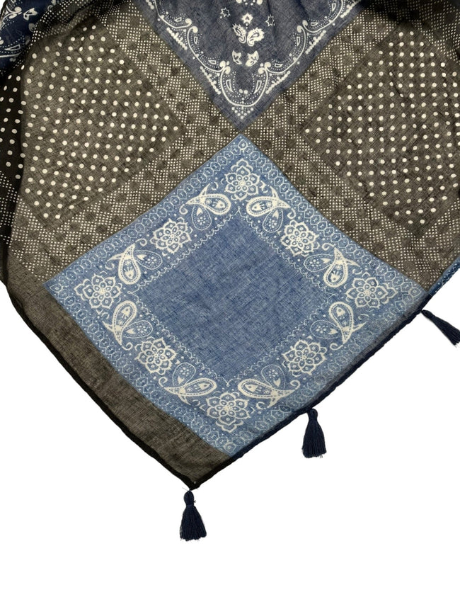 Free Spirit Vest in Bandana Blues Print in Navy - Subtle Luxury