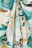 Golden Afternoon Texture Print Sarong Wrap Scarf Coverup - Subtle Luxury