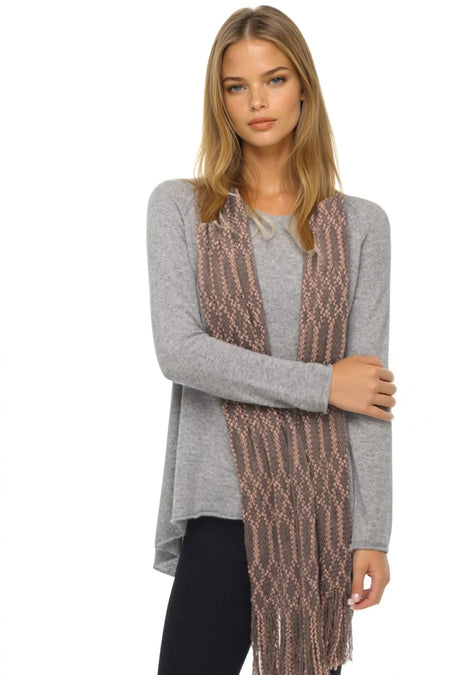 100% Cashmere Luxury Scarf, New York Parkway in Charcoal