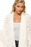 Joplin Novelty Knit Long Fringe Poncho - Subtle Luxury