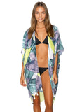 Kimono Coverup in Neon Tropics Print - Subtle Luxury